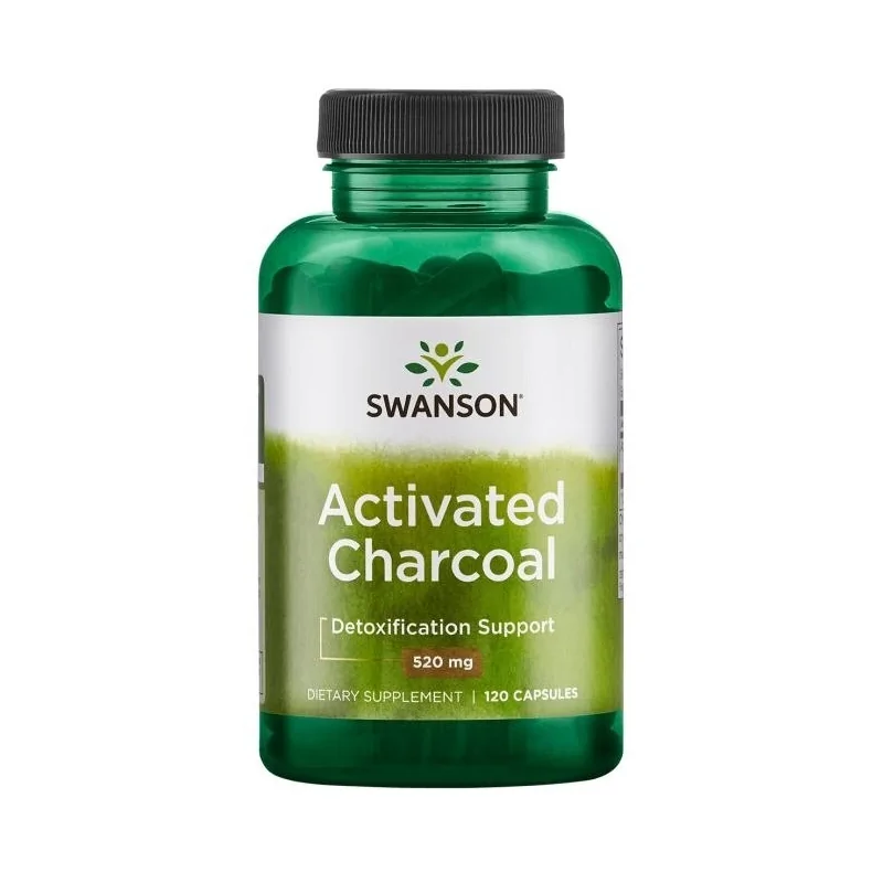 Swanson Activated Charcoal 260mg - 120 kaps.