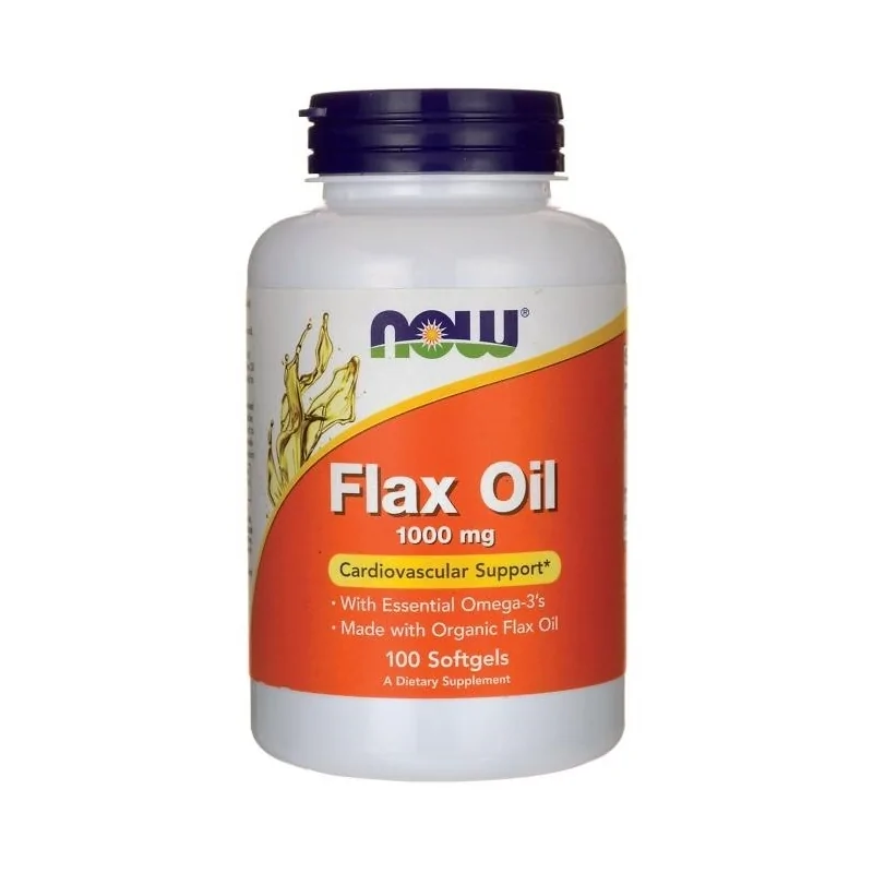 Now Foods Flax Oil 1000mg - 100 kaps.