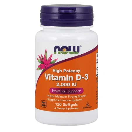 NOW Foods Vitamin D3 2000IU - 120 sofgels