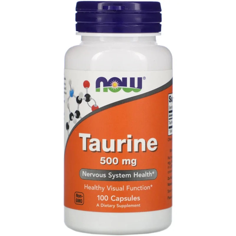 Now Foods Taurine 500 mg - 100 kapsułki