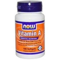 NOW Foods Vitamin A 10000 IU 100 kaps.