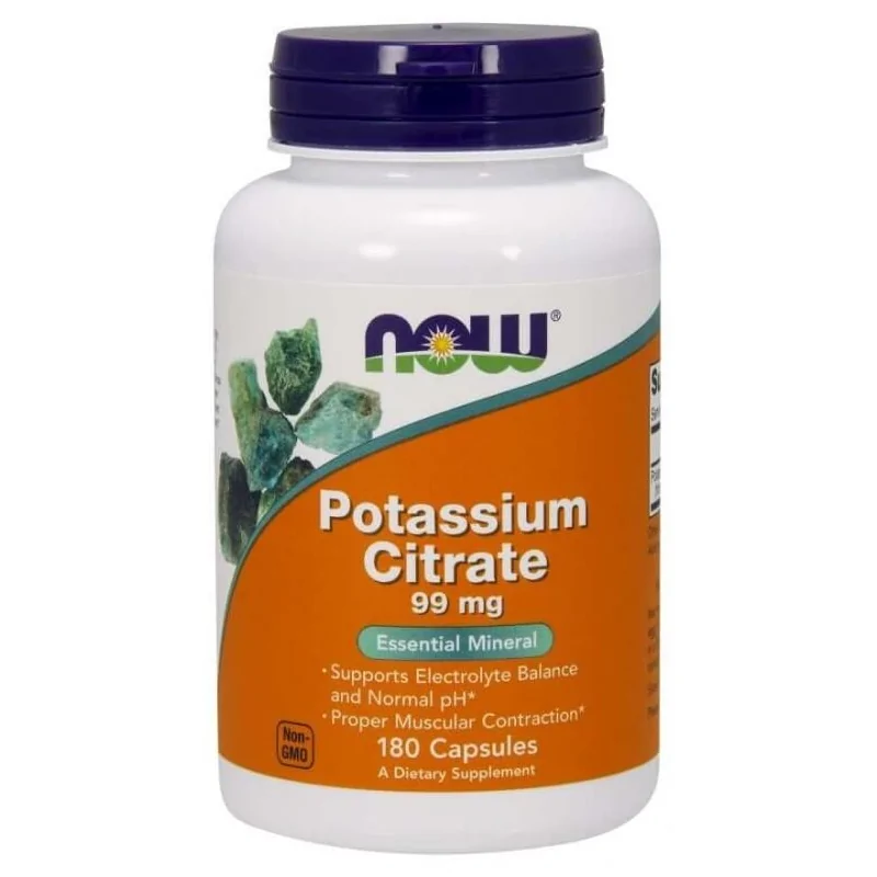 Now Foods Potassium Citrate - 180 kaps.