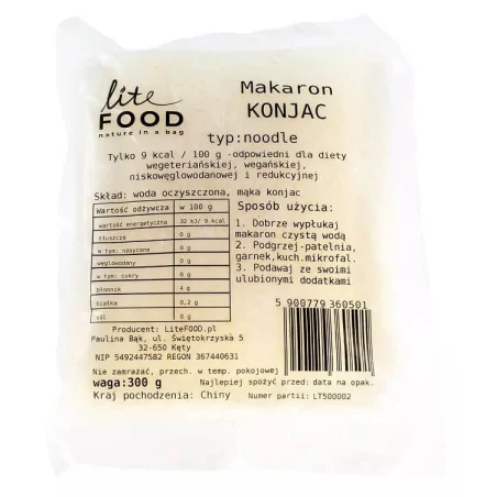 LiteFood Makaron Konjac Noodle 300 g