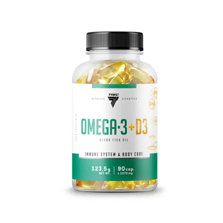 TREC Vitality Omega-3 + D3 - 90 kaps.