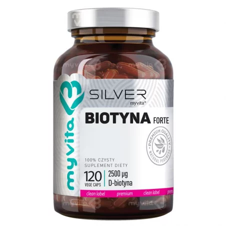 MyVita Biotyna Silver Pure 2500mcg - 120 kaps MyVita Biotyna Silver Pure 2500mcg - 120 kaps