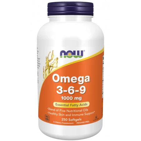 Now Foods Omega 3-6-9 1000 mg - 250 kaps.