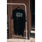 Maślana - Koszulka "LET'S GO BABY" - różowy napis