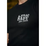 Maślana - Koszulka "LET'S GO BABY" - szary napis