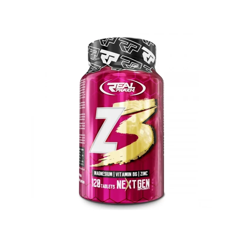 Real Pharm Z3 - 120 TABL. (MAGNEZ, CYNK, WITAMINA B6)
