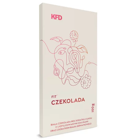 KFD Fit Biała Czekolada z malinami - 100 g