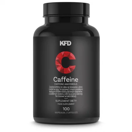 KFD Caffeine - 100 kapsułek (Kofeina bezwodna - 200 mg w 1 kapsułce)