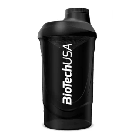 Bio Tech Shaker 600 ml - Czarny (przeźroczysty)
