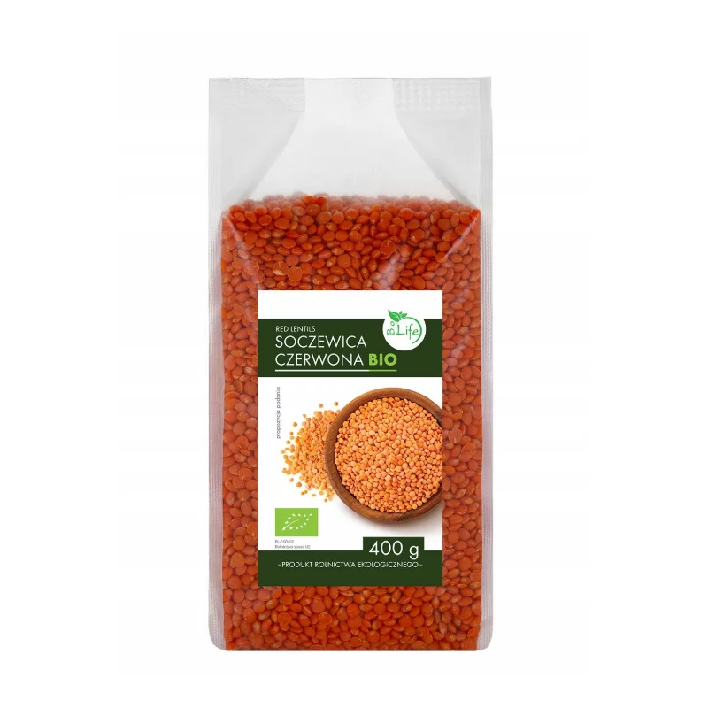 BioLife Soczewica czerwona bio - 400 g
