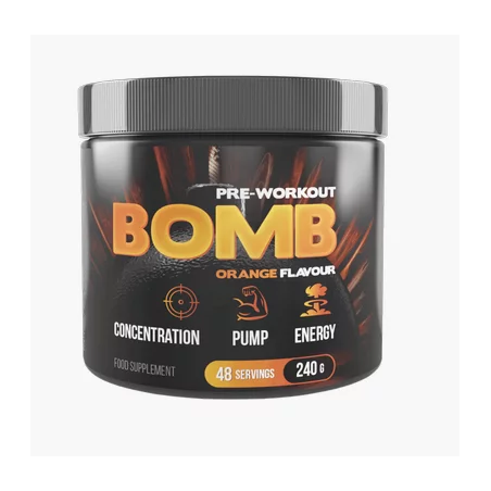 7 Nutrition BOMB Pre-Workout 240g - Pomarańczowy 7 Nutrition BOMB Pre-Workout 240g - Pomarańczowy