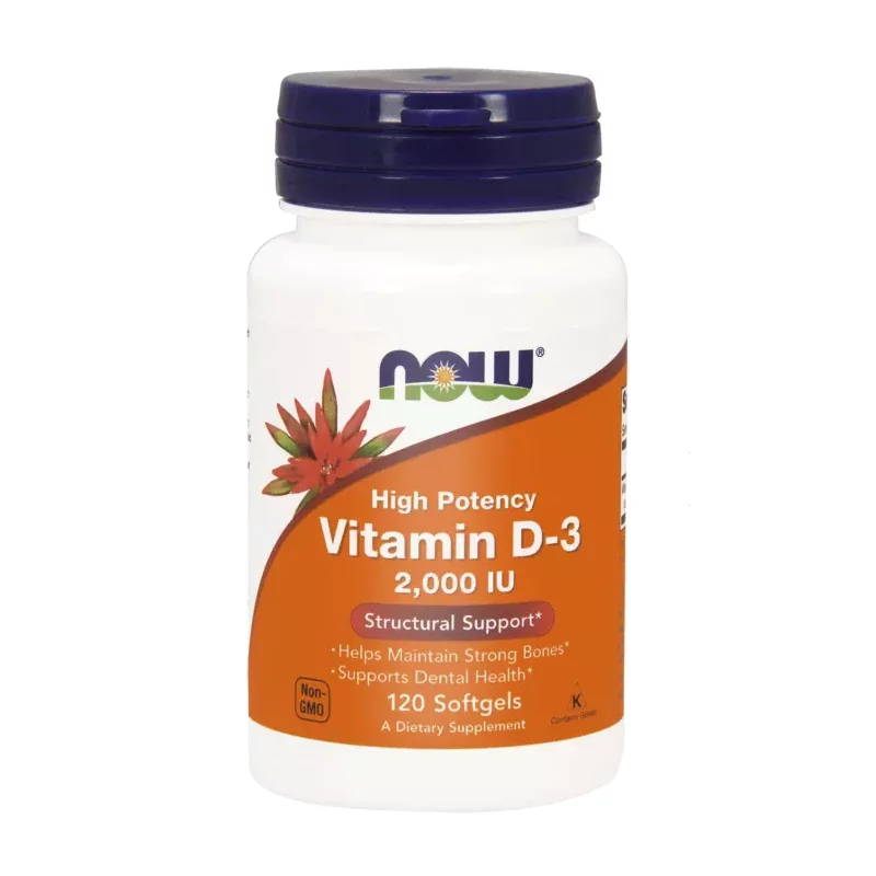 NOW Foods Vitamin D3 2000IU - 120 sofgels
