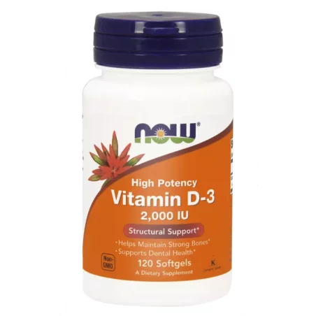 NOW Foods Vitamin D3 2000IU - 120 sofgels