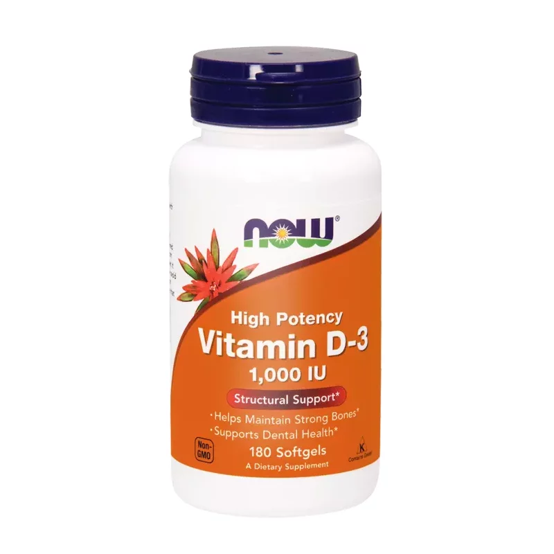 NOW Foods Vitamin D3 1000IU - 180 softgels