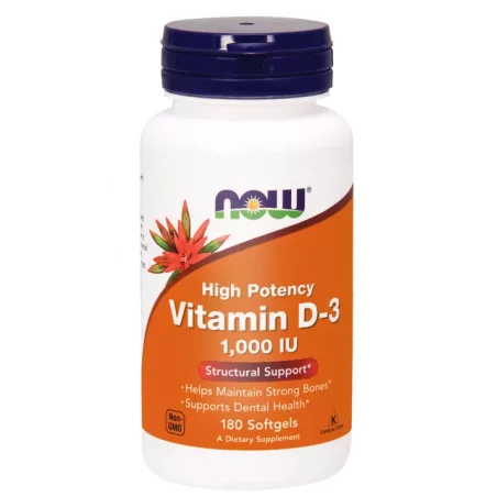 NOW Foods Vitamin D3 1000IU - 180 softgels