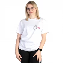 Werka Sportsmenka - koszulka biała - BRZOSKWINIA