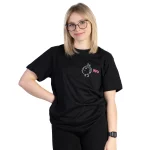 Werka Sportsmenka - koszulka czarna - BRZOSKWINIA