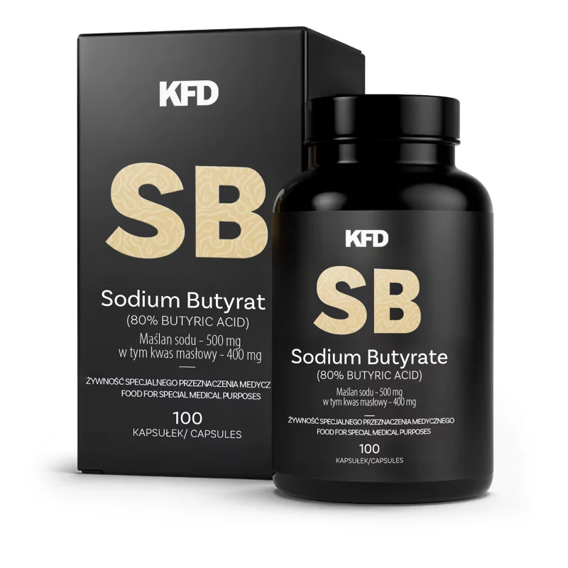 KFD Sodium Butyrate - 100 kaps. (Maślan sodu - standaryzacja aż 80%)
