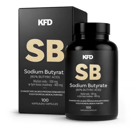 KFD Sodium Butyrate - 100 kaps. (Maślan sodu - standaryzacja aż 80%)
