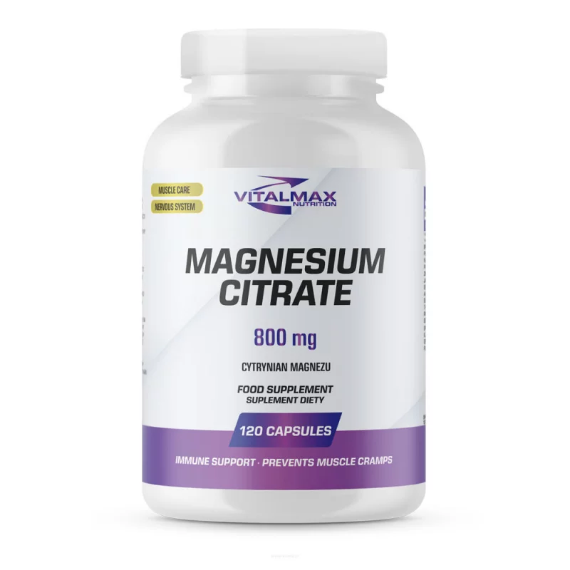 Vitalmax Magnesium Citrate 800 mg - 120 kaps.