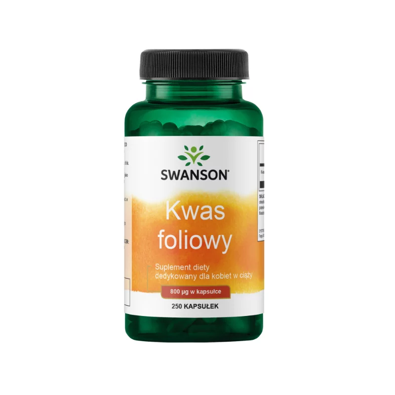 Swanson Kwas foliowy 800mcg - 250 kaps.