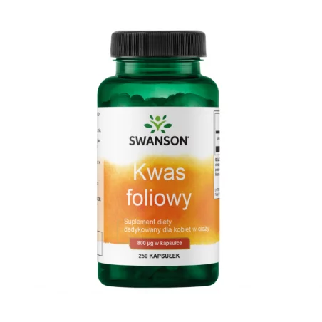 Swanson Kwas foliowy 800mcg - 250 kaps. Swanson Kwas foliowy 800mcg - 250 kaps.