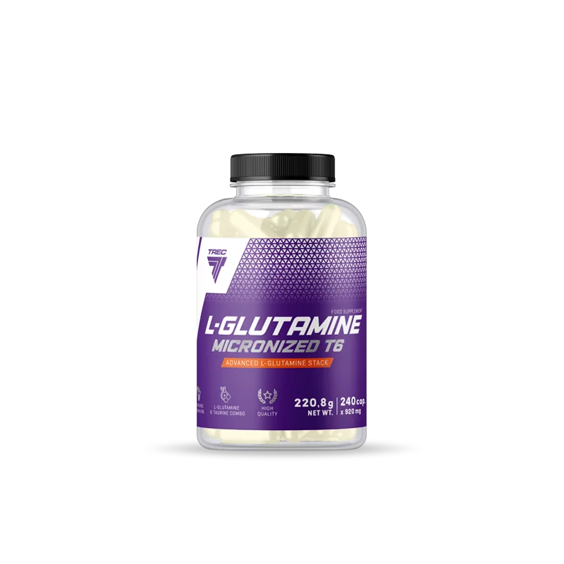 TREC L-Glutamine Micronized T6 - 240 kaps.