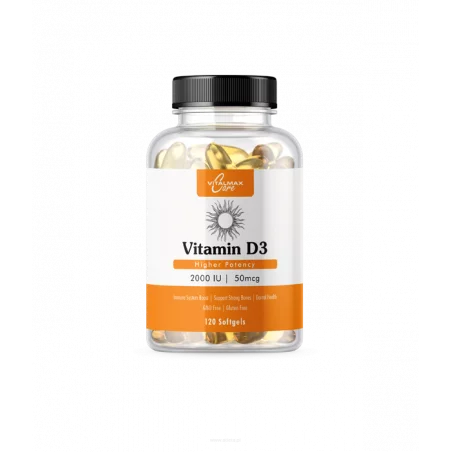 Vitalmax Vitamin D3 2000IU - 120 kaps. Vitalmax Vitamin D3 2000IU - 120 kaps.