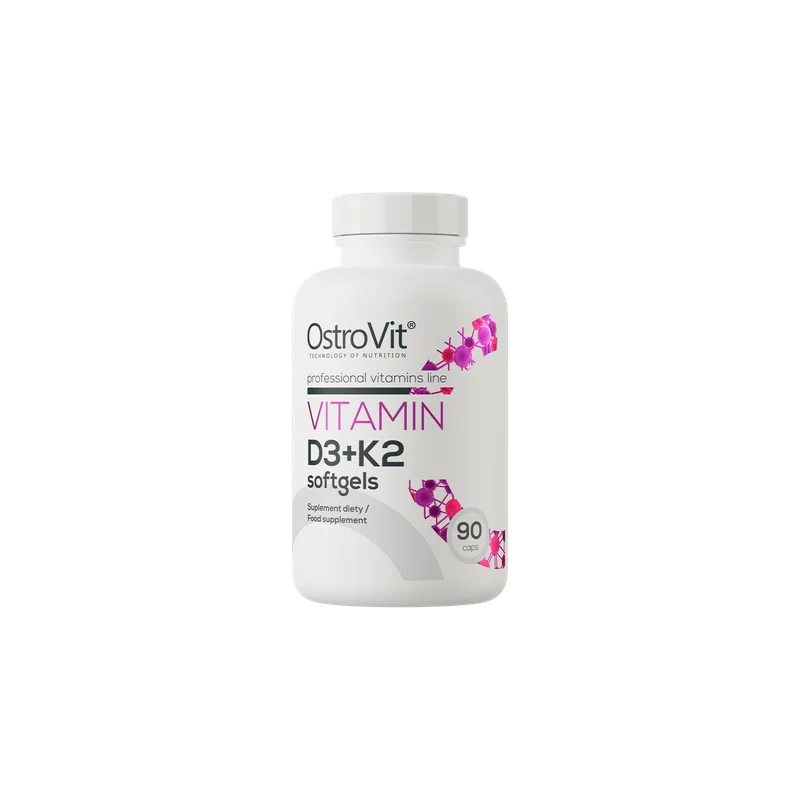 Ostrovit Vitamin D3+K2 softgels - 90 kaps.