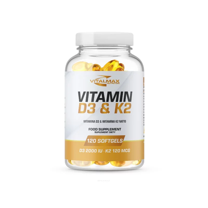 Vitalmax Vitamin D3+ K2 MK-7 - 120 softgels