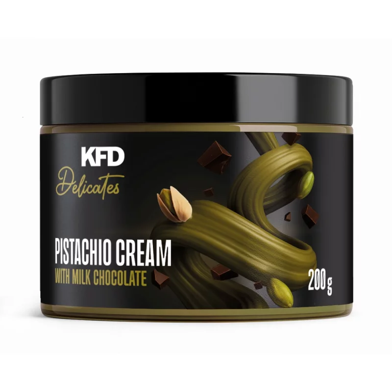 KFD PISTACHIO CREAM WITH MILK CHOCOLATE - 200 g (krem pistacjowy z mleczną czekoladą)