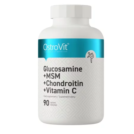 OstroVit Glukozamina + MSM + Chondroityna + Witamina C - 90 tabletek