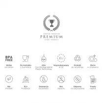 KFD Shaker-X 700 ml - czarny + kolorowe logo (bez sitka)