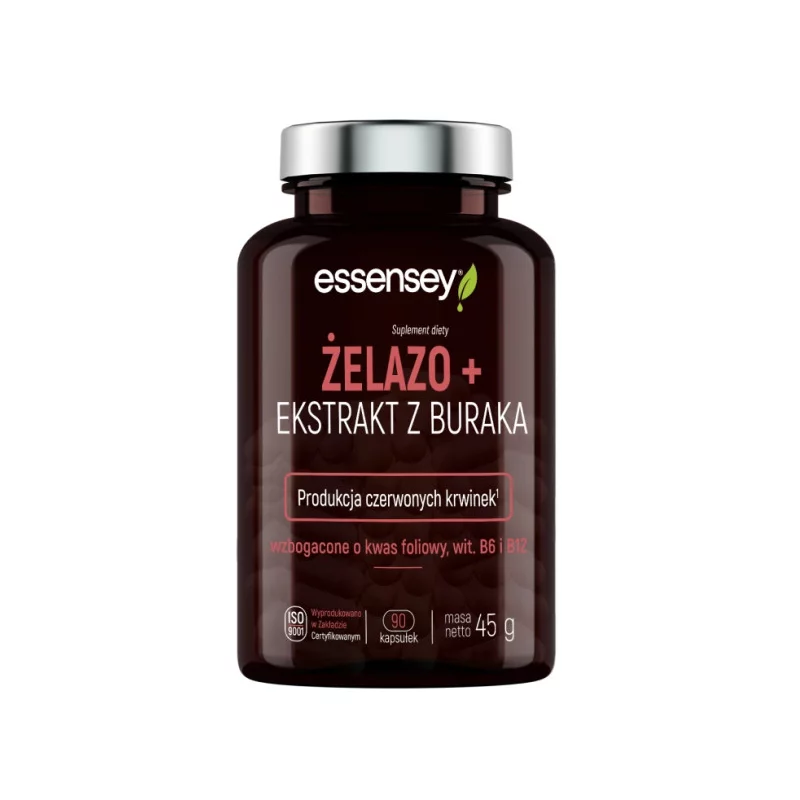 Essensey Żelazo + Ekstrakt z buraka - 90 kaps.