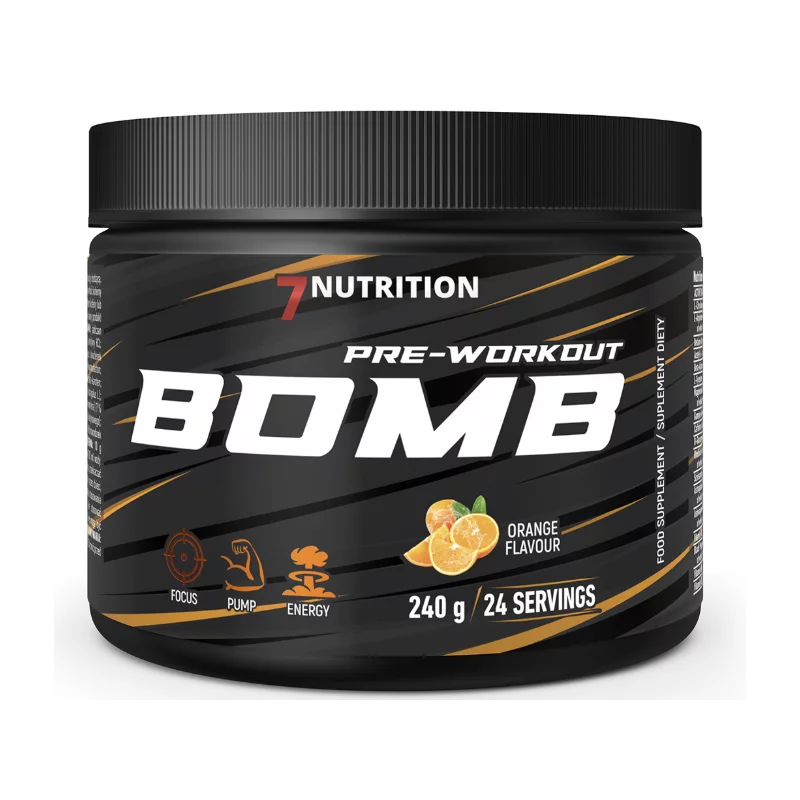 7 Nutrition BOMB Pre-Workout 240g - Pomarańczowy
