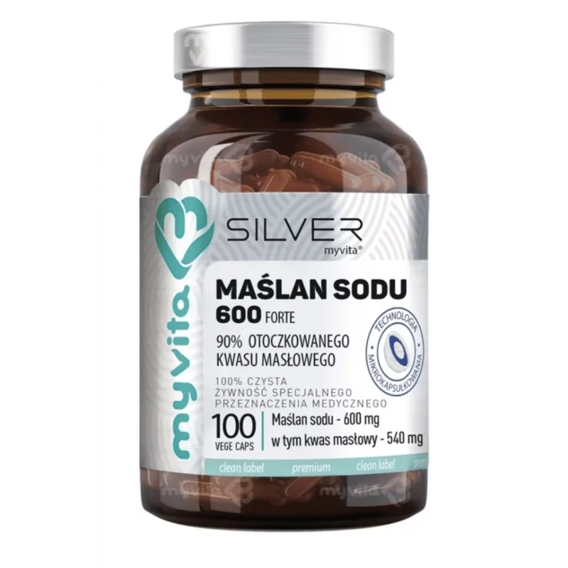 MyVita Silver Maślan Sodu 600mg - 50 kaps.