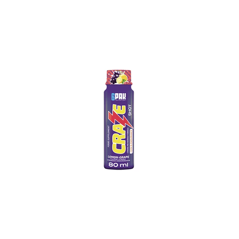 6PAK PRZEDTRENINGÓWKA CRAZE Shot - 80ml