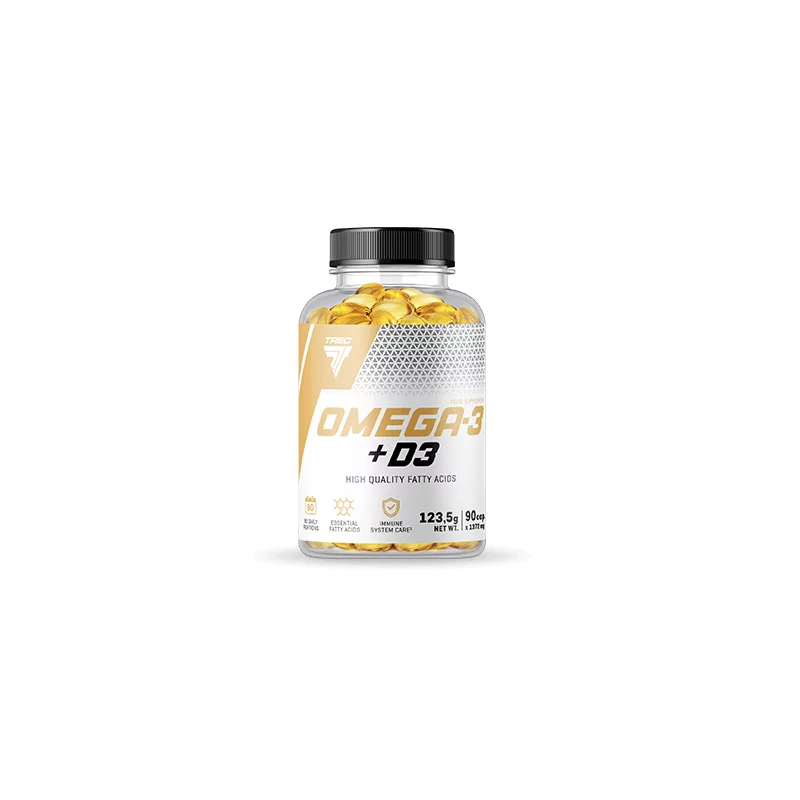 TREC Vitality Omega-3 + D3 - 90 kaps.