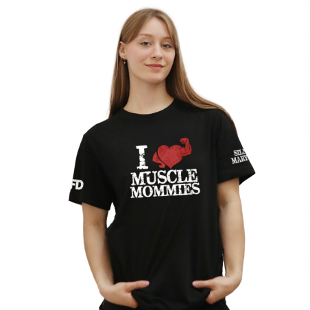 Silna Marysia - Koszulka Czarna - I LOVE MUSCLE MOMMYS