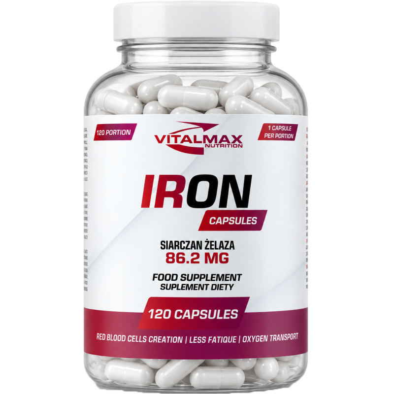 Vitalmax Iron (siarczan żelaza) - 120 kaps.