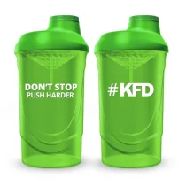 KFD Shaker PRO 600 ml - zakręcany - Don't Stop Push Harder - Zielony