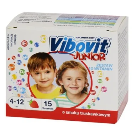 Vibovit Junior truskawkowy 15 saszetek