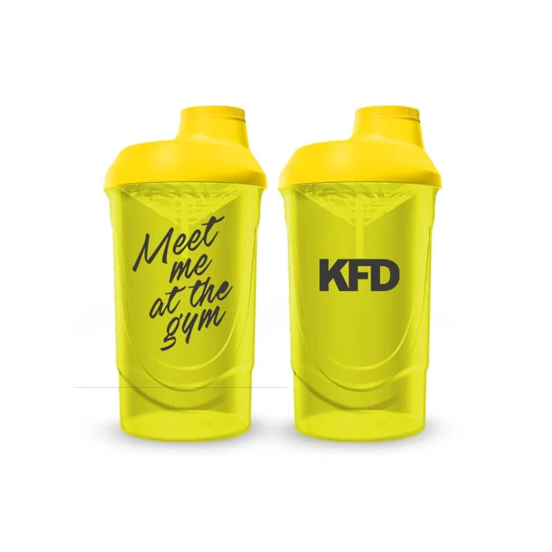 KFD Shaker PRO 600ml, żółty - Meet me at the Gym