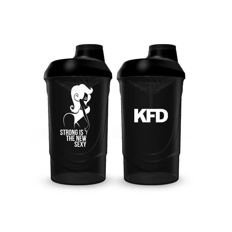 KFD Shaker PRO 600ml, czarny - Strong is the new sexy