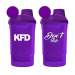 KFD Shaker PRO 600 ml - zakręcany - Don't Stop - Fioletowy