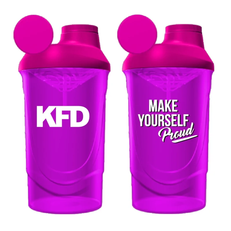 KFD Shaker PRO 600ml, różowy - Make Yourself Proud