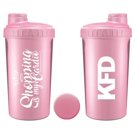 KFD Shaker 700ml, różowy - Shopping is my cardio